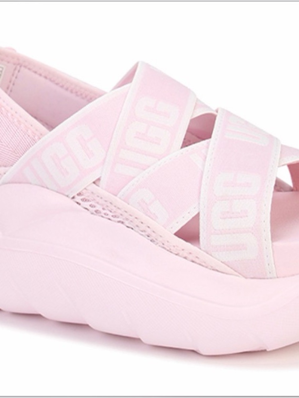 UGG Light Pink Platform Crisscross Sandal
